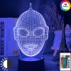 Japanese TV Show Cool Ultraman Head Hologram 3d Illusion Night Light Led Color Changing Kids Bedroom - Anime Lamps Store