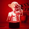 Anime One Piece 3D LED Night Light Luffy Roronoa Zoro Nico Pirate Ship Illusion Table Lamp - Anime Lamps Store