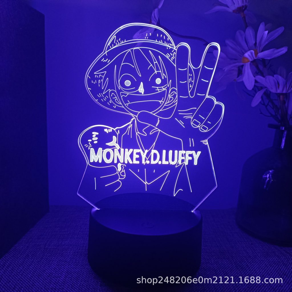 Anime One Piece 3D LED Night Light Luffy Roronoa Zoro Nico Pirate Ship Illusion Table Lamp 5 - Anime Lamps Store