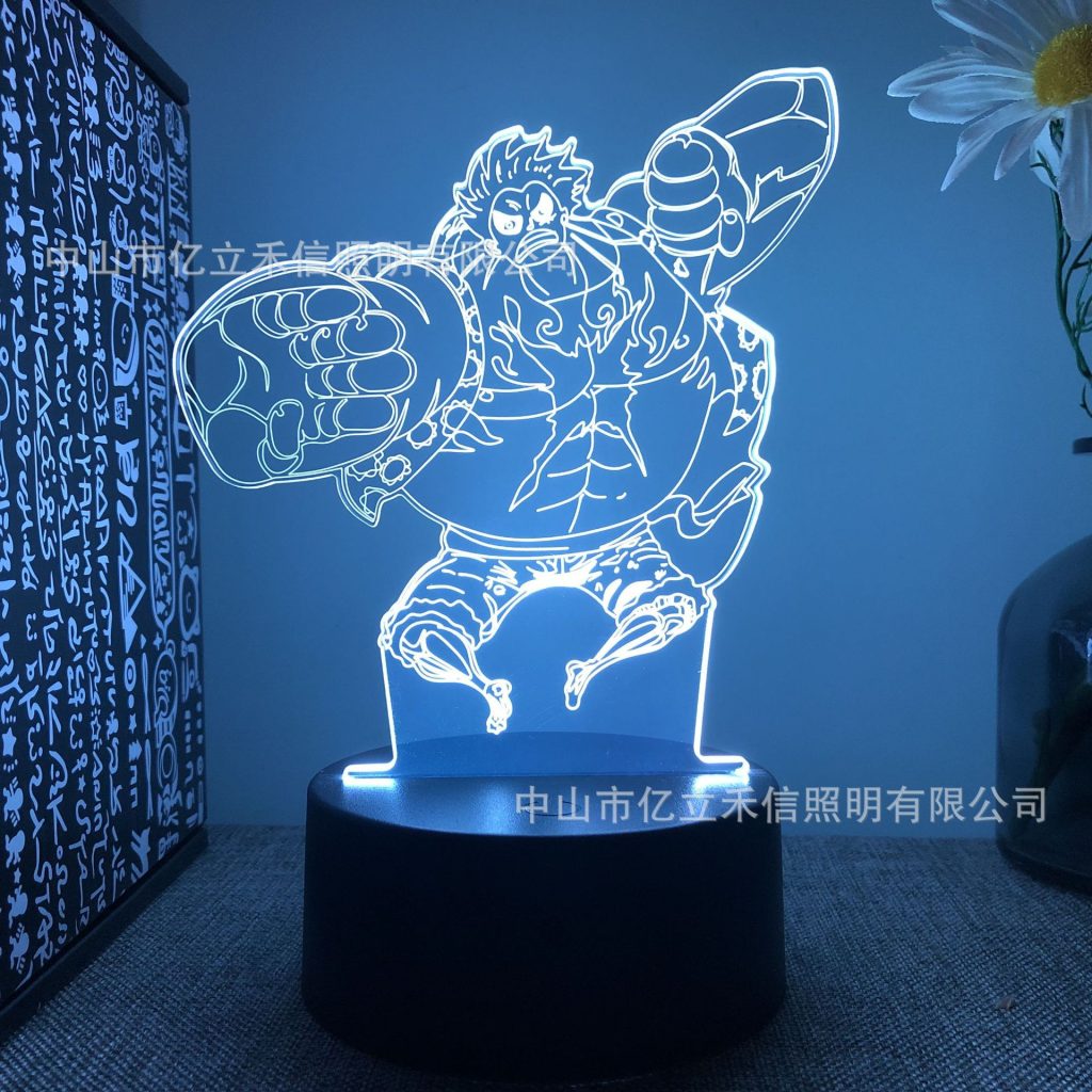 Anime One Piece 3D LED Night Light Luffy Roronoa Zoro Nico Pirate Ship Illusion Table Lamp 7 - Anime Lamps Store