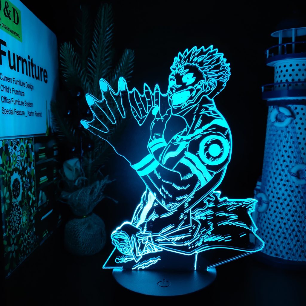 Jujutsu Kaisen 3D Lamp Anime Gojo Satoru Jujutsu Kaisen Yuji Itadori LED Night Light Brdroom Decor 10 - Anime Lamps Store