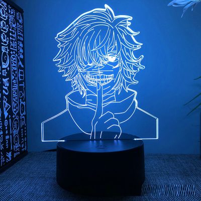 Tokyo Ghoul Kaneki Ken 3d Led Lamp for Bedroom Night Lights Anime Mange Figure Avatar Room 2 - Anime Lamps Store